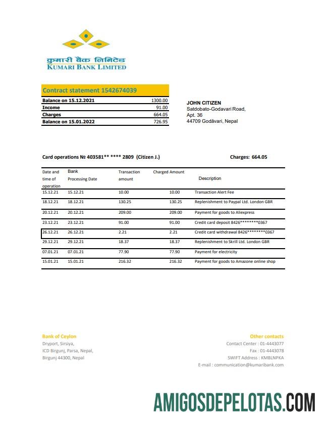 Nepal Kumari Bank Excel Pdf examplo